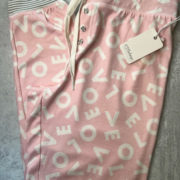 Pj salvage Love lounge pajama pants pink joggers sz M - Picture 5 of 5